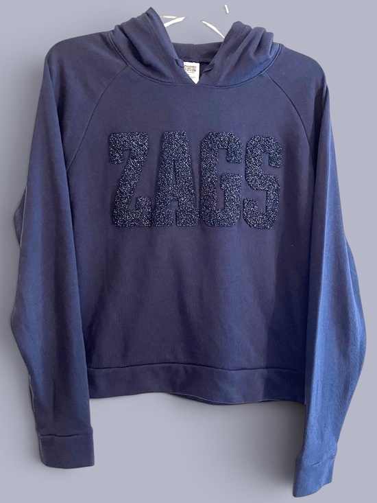 PINK Victoria's Secret Tops - Pink by Victoria's Secret ZAGS Glitter Navy Hoodie Size M